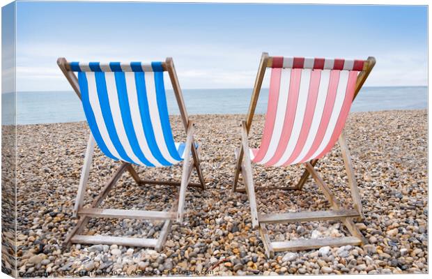 Save me a deckchair Canvas Print by Jeanette Teare