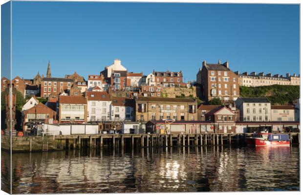 Whitby summer morning Canvas Print by Jeanette Teare