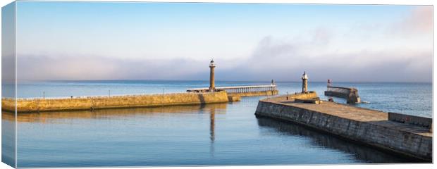 Whitby harbour Canvas Print by Jeanette Teare