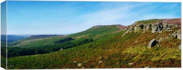 Peak District - Carl Wark and Higger tor Canvas Print by Jeanette Teare