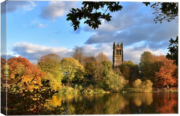 Autumnal lakeside scene Canvas Print by Brian Spooner