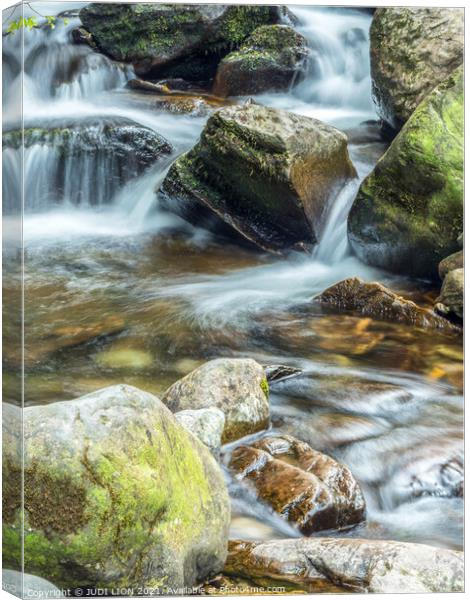 Water over the rocks Canvas Print by JUDI LION