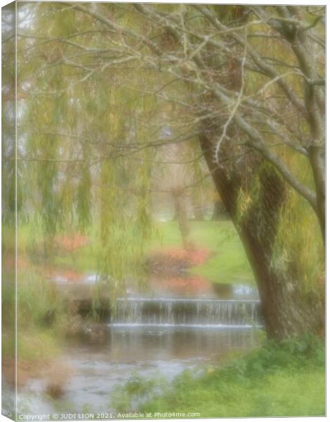 Weeping Willow Impression Canvas Print by JUDI LION