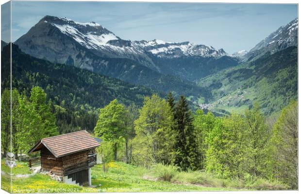 Mountain hut in French Alps Canvas Print by JUDI LION