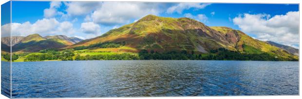 Buttermere panorama in Lake District Canvas Print by Steve Heap