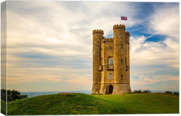 Broadway Tower in Cotswolds England Canvas Print by Steve Heap