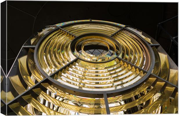 Detail of lighthouse lens at Lizard Light house in Canvas Print by Steve Heap