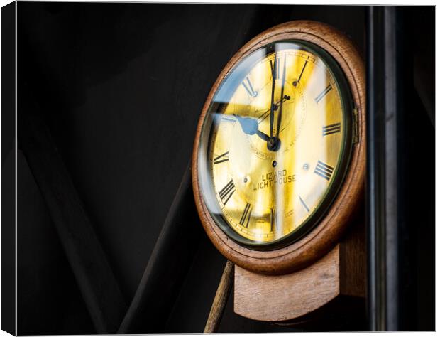 Timeless Elegance: Antique Lighthouse Clock Canvas Print by Steve Heap