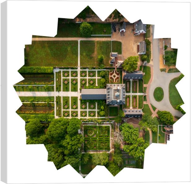 Top down view of Governors Palace in Williamsburg Virginia Canvas Print by Steve Heap