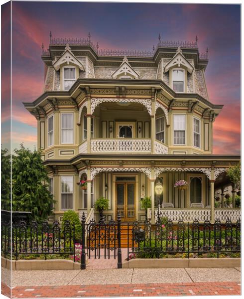 Victorian home in Cape May New Jersey Canvas Print by Steve Heap
