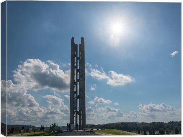 September 11, 2001 memorial site for Flight 93 in Shanksville Pe Canvas Print by Steve Heap