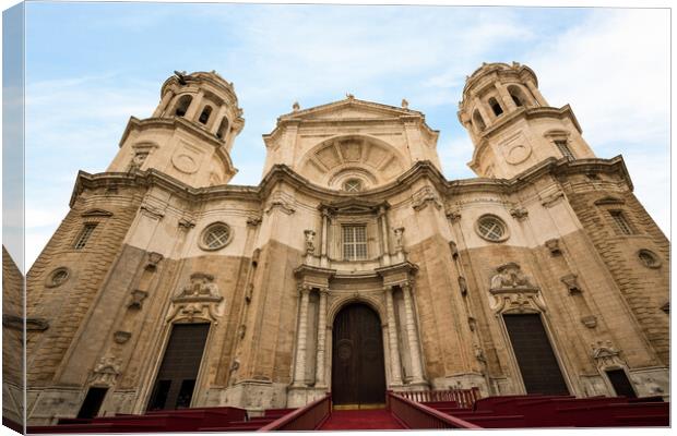 Cathedral in Cadiz, Southern Spain Canvas Print by Steve Heap