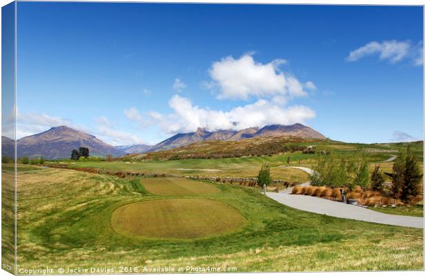 The First Tee Canvas Print by Jackie Davies