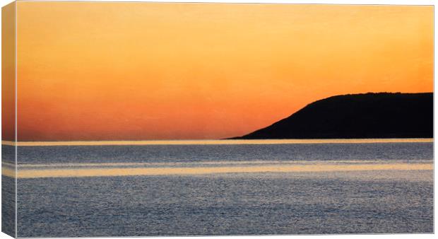 Ocean Sunset Canvas Print by Jackie Davies