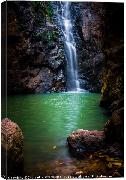 Handibhanga Waterfall Canvas Print by Indranil Bhattacharjee