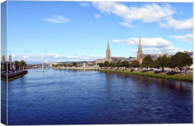 View from Bridge Street Inverness      Canvas Print by Peter Balfour