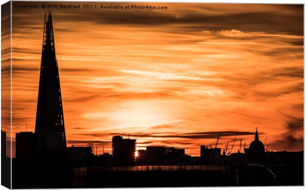 The Shard at sunset, london Canvas Print by Dirk Seyfried