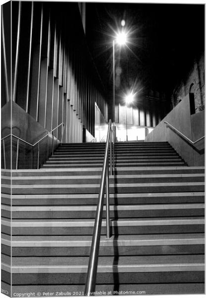 Contemporary Steps Canvas Print by Peter Zabulis