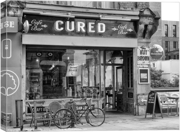Cured Cafe Bar Canvas Print by Peter Zabulis