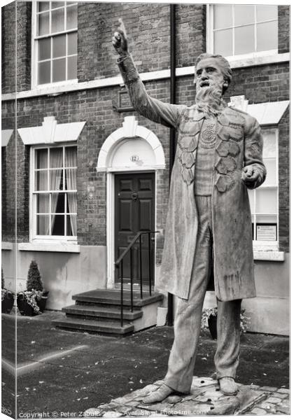  Statue of William Booth Canvas Print by Peter Zabulis
