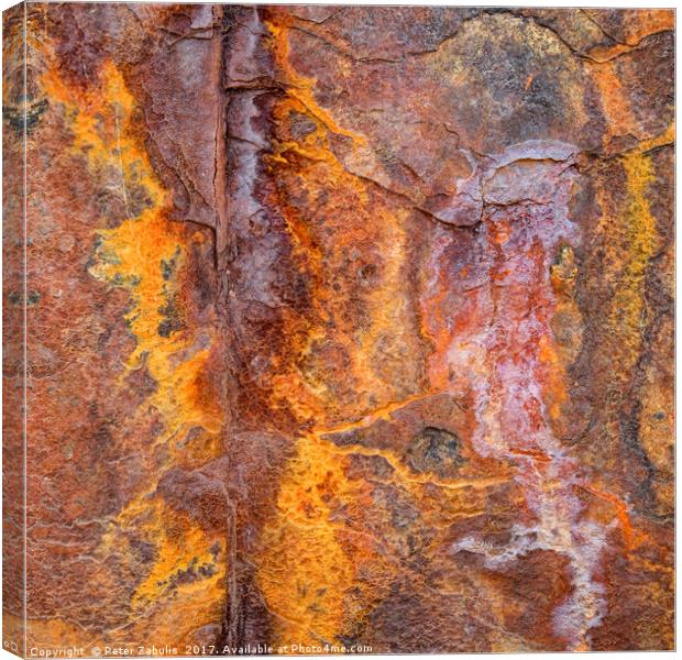 An abstract in rust Canvas Print by Peter Zabulis