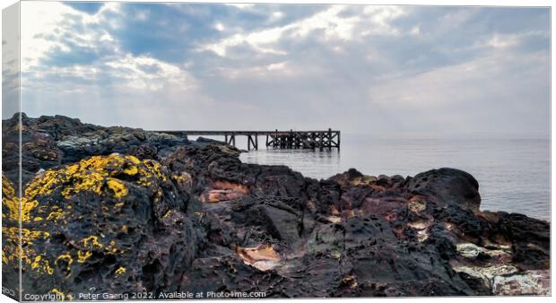 Portencross Pier - Scotland Canvas Print by Peter Gaeng