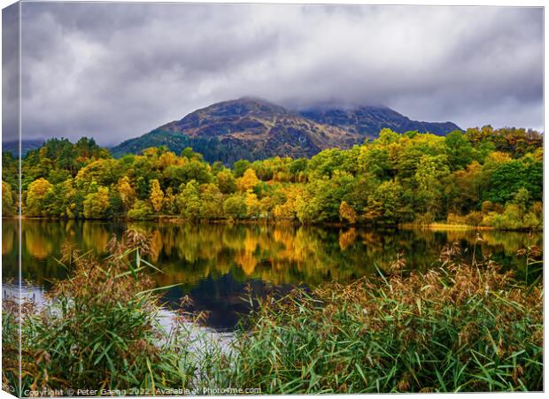 "Highland Serenity: Loch Achray and Ben Venue" Canvas Print by Peter Gaeng