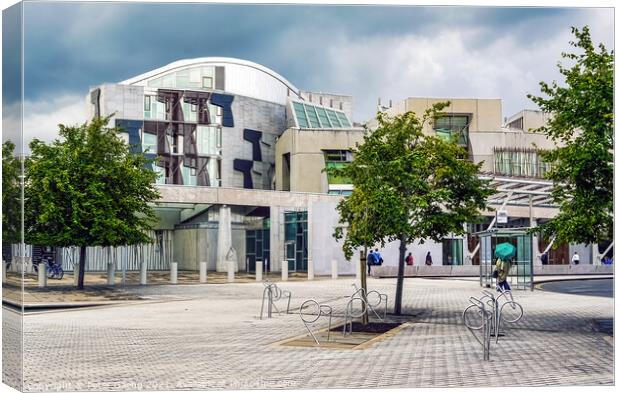 Scottish Parliament Edinburgh  Canvas Print by Peter Gaeng