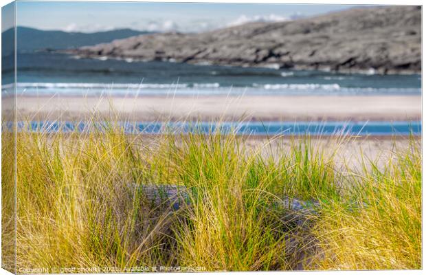 Achnahaird Bay in Assynt, Scotland Canvas Print by geoff shoults