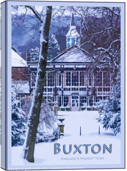 Buxton in the snow Canvas Print by geoff shoults