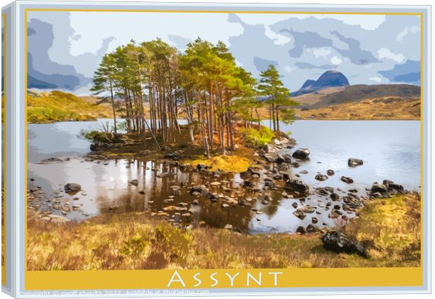 Assynt Canvas Print by geoff shoults