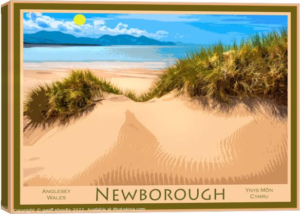 Newborough, Anglesey Canvas Print by geoff shoults