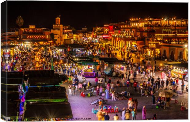 In the Medina at night, Marrakech Canvas Print by geoff shoults