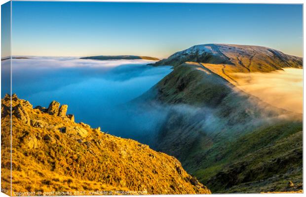 Lake District Inversion, II Canvas Print by geoff shoults