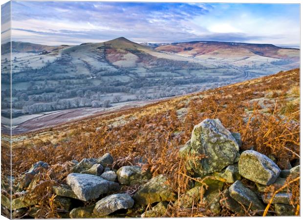 A winter morning , Edale Canvas Print by geoff shoults