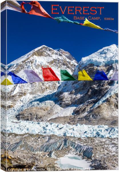 Everest Base Camp Trek Canvas Print by geoff shoults