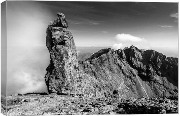 Inaccessible Pinnacle, Skye  Canvas Print by geoff shoults