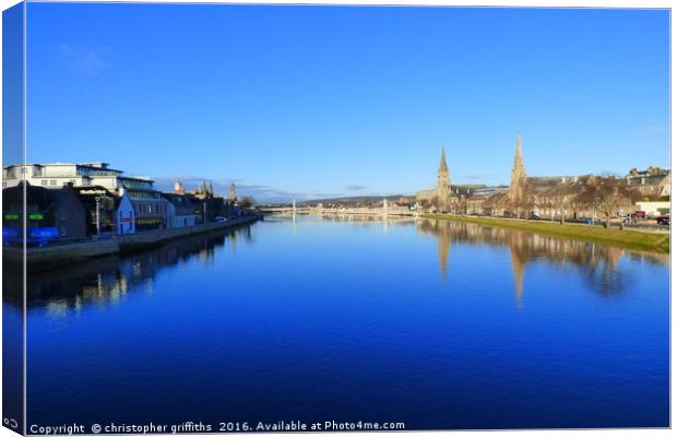 River Ness 3 Canvas Print by christopher griffiths