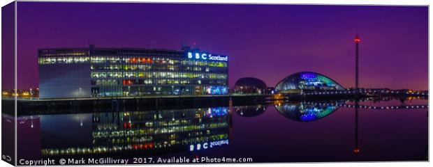 Glasgow River Clyde Panorama Canvas Print by Mark McGillivray
