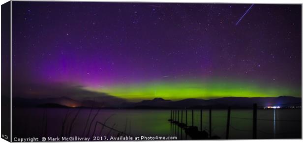 Meteors and Aurora over Loch Lomond Canvas Print by Mark McGillivray