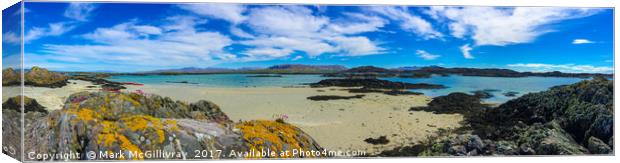 Kayaking in the Sound of Arisaig Canvas Print by Mark McGillivray