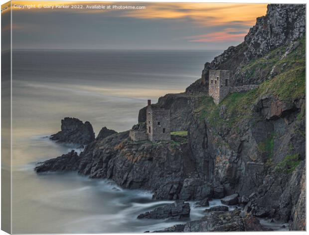 The ruins of the Botallack Tin Mines Canvas Print by Gary Parker