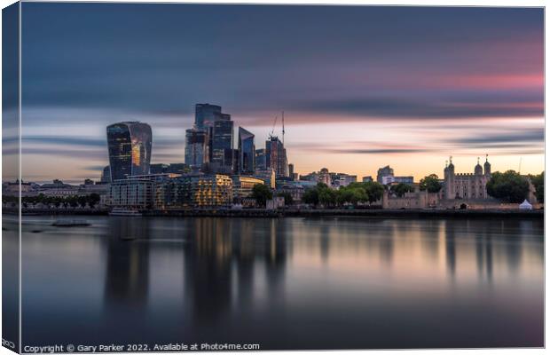 Sunrise over the City of London Canvas Print by Gary Parker