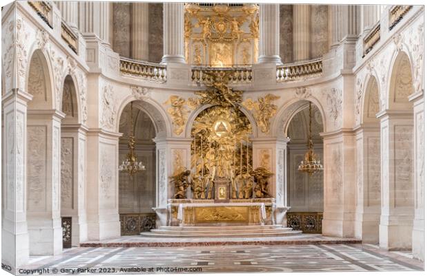 Chapel in Versailles Palace, Paris, France Canvas Print by Gary Parker