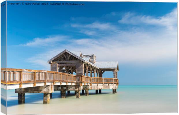 Tropical Pier Canvas Print by Gary Parker