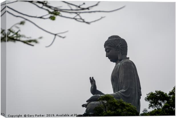 Tian Tan Buddha - Hong Kong Canvas Print by Gary Parker