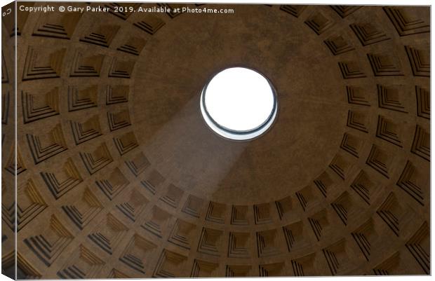Pantheon Sunray Canvas Print by Gary Parker