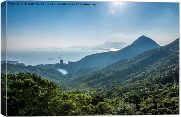 The view south of Hong Kong island Canvas Print by Gary Parker