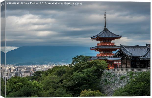 Kiyomizudera Pagoda, in Kyoto, Japan  Canvas Print by Gary Parker