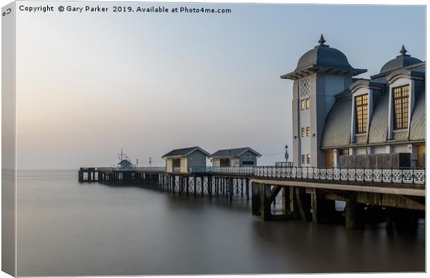 The victorian architecture of Penarth Pier Cardiff Canvas Print by Gary Parker